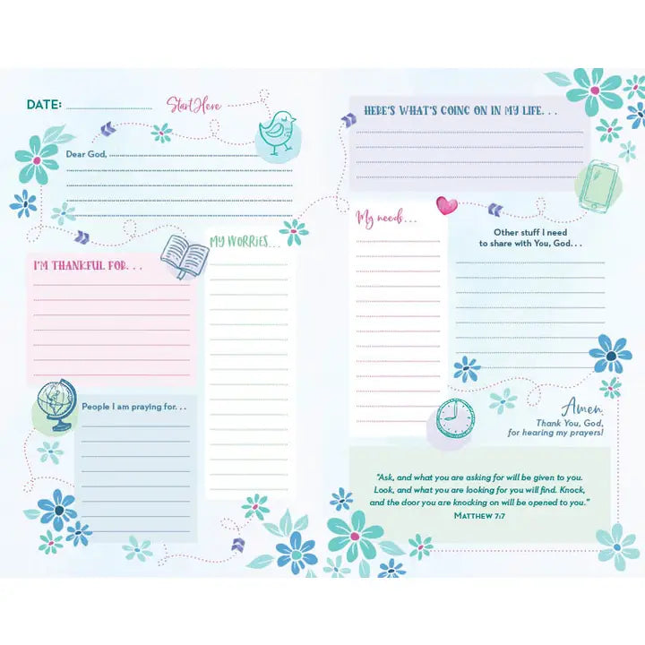 The Prayer Map Bible For Girls Nlv [Sky Blue Shimmer]