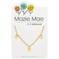 Gold Multi Dangle Heart Necklace