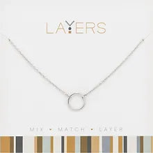 Silver Layers Necklace Options