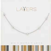 Silver Layers Necklace Options