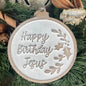 Birthday Jesus Carved Christmas Ornament