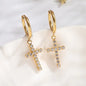 Gold Cross Earrings