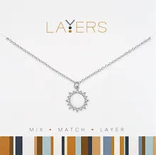 Silver Layers Necklace Options