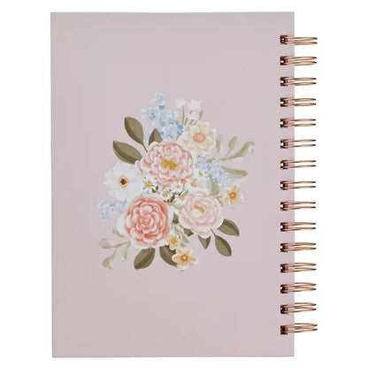 Journal Wirebound Pink Floral Strength & Dignity Prov. 31:25