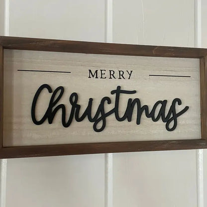 Merry/Cocoa Laser Christmas Frame (Reversible)