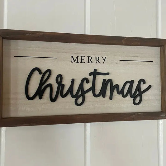 Merry/Cocoa Laser Christmas Frame (Reversible)