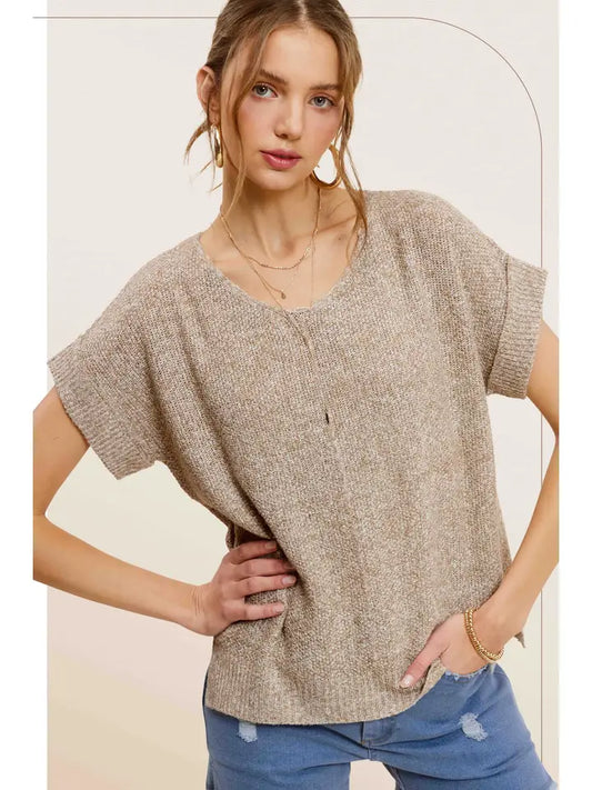 Lightweight Textured Pullover Sweater