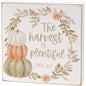 Plentiful Pumpkins Watercolor Box Sign
