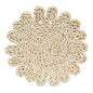 Corn Husk Flower Shape Candle Mat