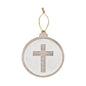 Carved Cross Christmas Ornament