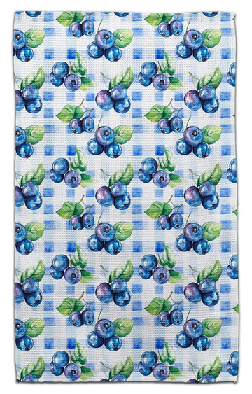 Plaid Blueberries Eco-Friendly Towel