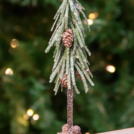 10" Glittered Pinecone Tree