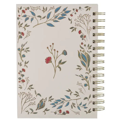 Journal Wirebound Ivory Floral Everything Beautiful Ecc 3:11