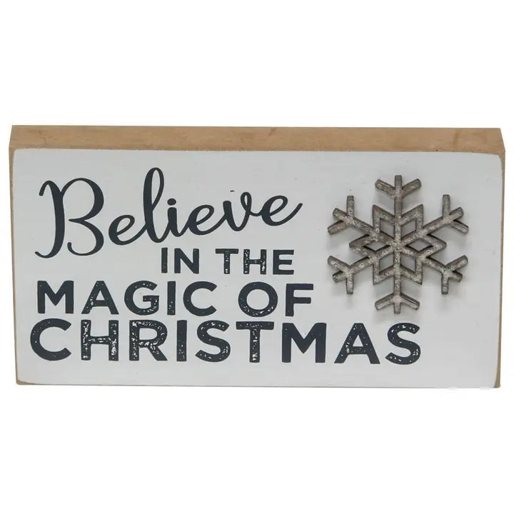 Glitter Holiday Block Sign