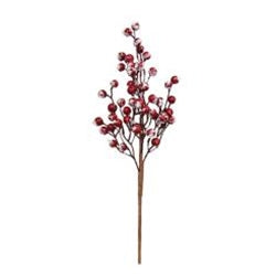 Snowy Red Berry 16" Pick