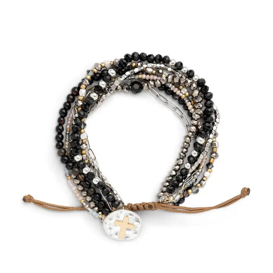 Beaded Prayer Bracelet - Black