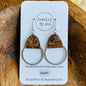 Tooled Brown Twisted Hoop