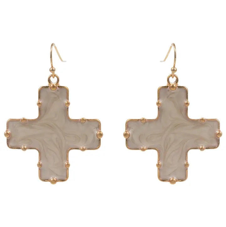 Virdie White Earrings