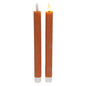 2/Set - Orange Wax Timer Tapers - 10"H