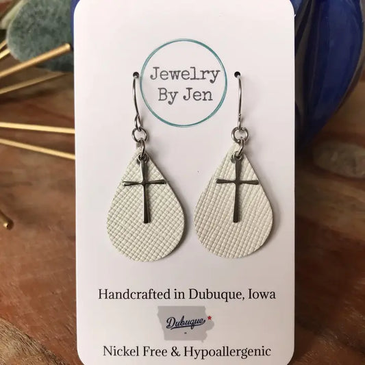 White Cross Charm