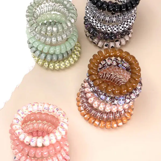 Mix Solid Flower Checker Animal Hair Coils