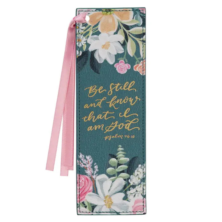 Faux Leather Teal Be Still. Ps. 46:10