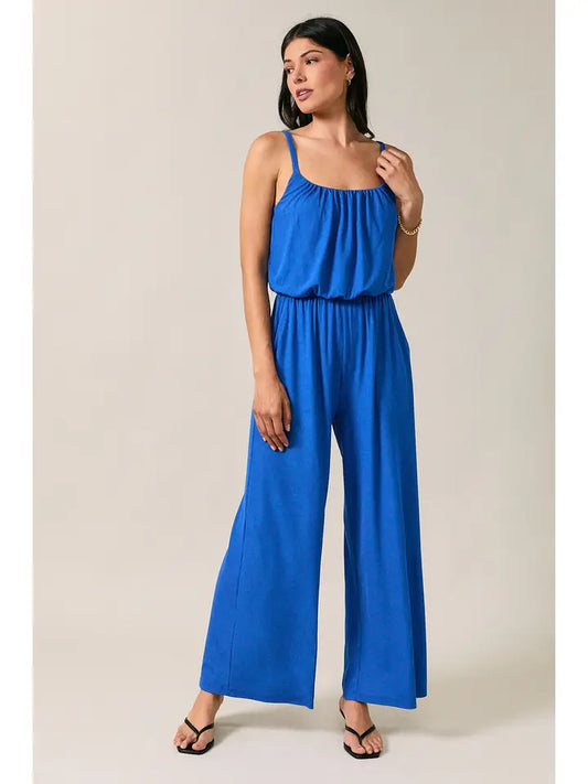 Blue Wide Leg Jumpsuit