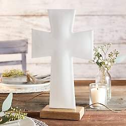 Enamel Standing Cross 10"