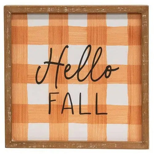 Hello Fall Wood Sign