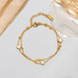 18K Stainless Steel Tarnish Free Clover Bracelet