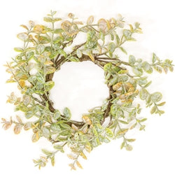 Golden Harvest Leaves Candle Ring