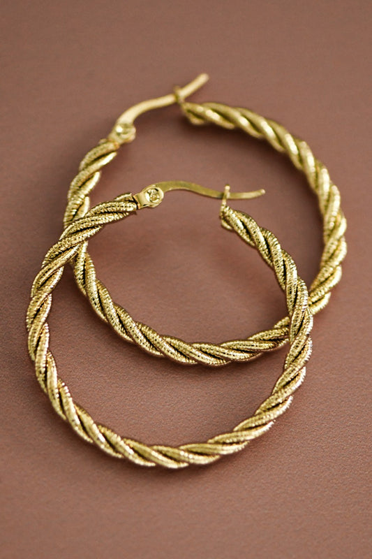 Gold Stainless Steel Hoops