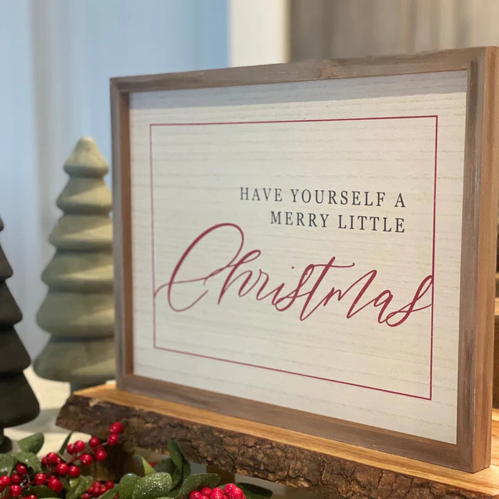 Merry Little Christmas Framed Sign