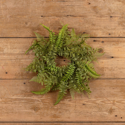 14" Mixed Fern Candle Ring