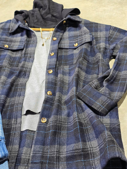 Plaid Hooded