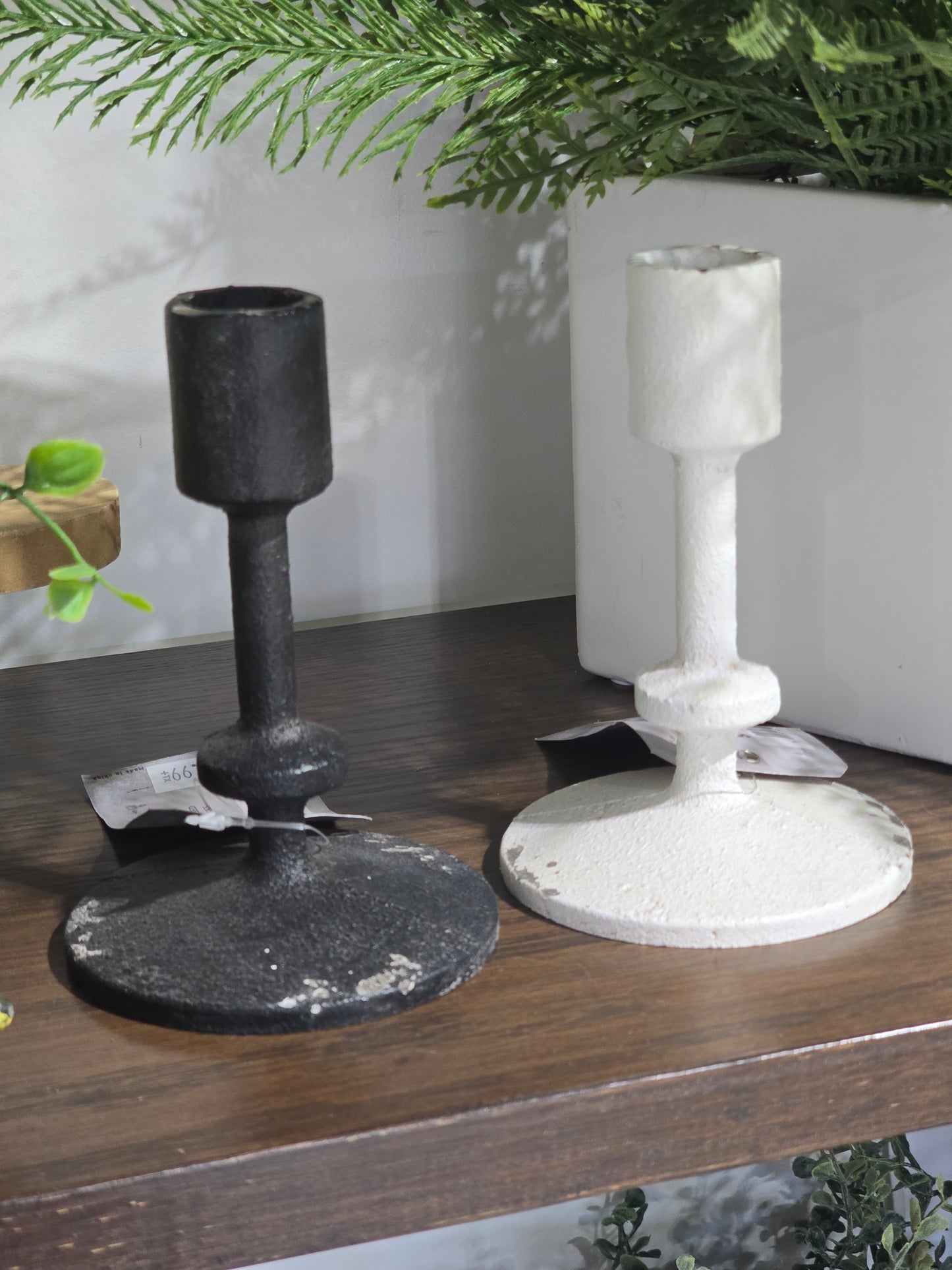 4in Aged Taper Candle Holder