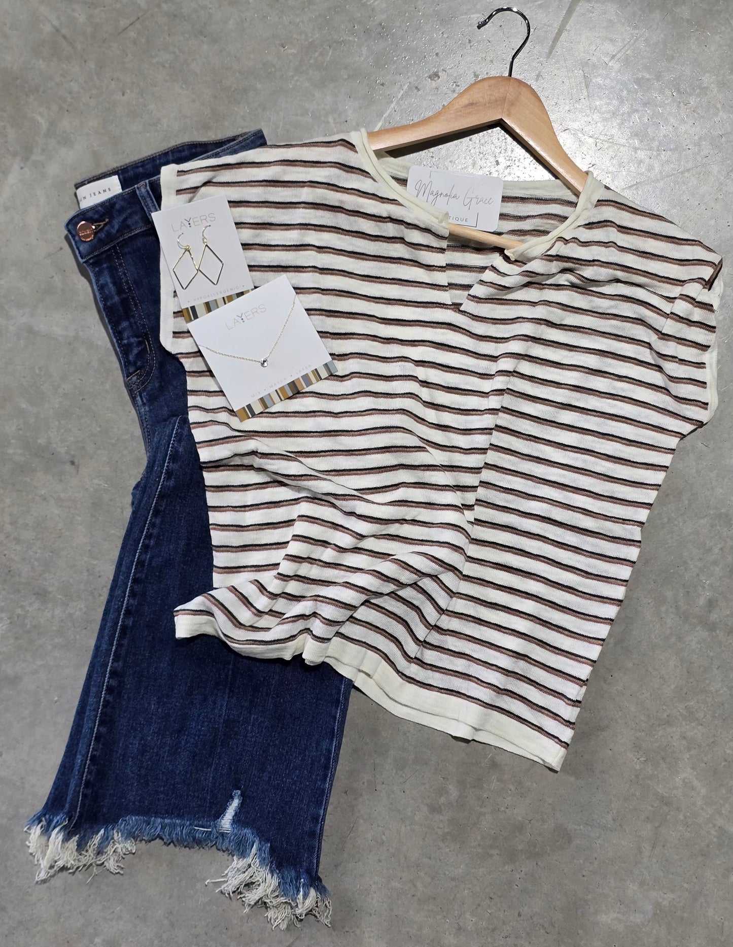 Split Neck Top