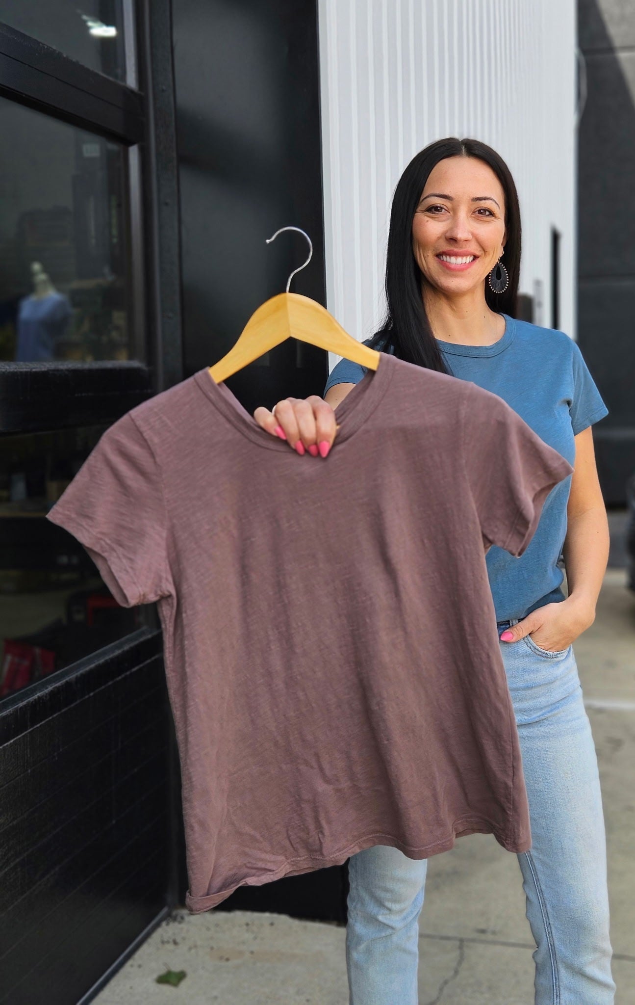 Cocoa Dyed Cotton Slub Tee