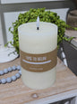 White LED Pillar Candle 6in