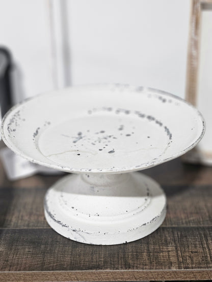 Cream Pedestal Plate