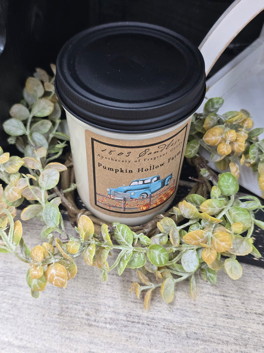 Golden Harvest Leaves Candle Ring