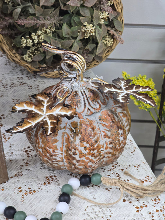 Orange Metal Pumpkin