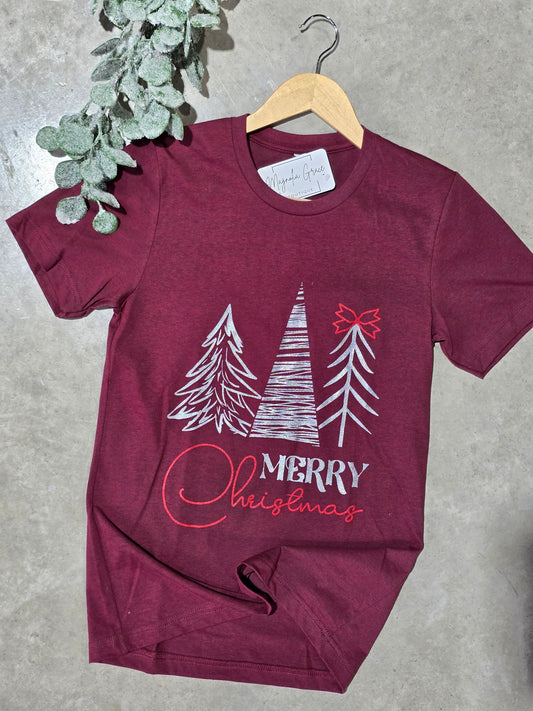 Merry Christmas Heather Maroon