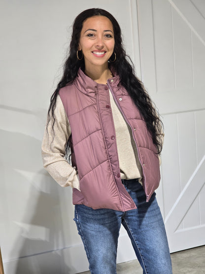 Marsala Puffer Vest