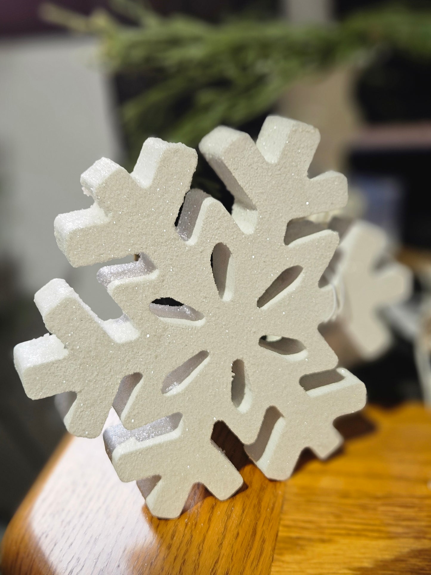 Large Glitter Snowflake Christmas Cutout