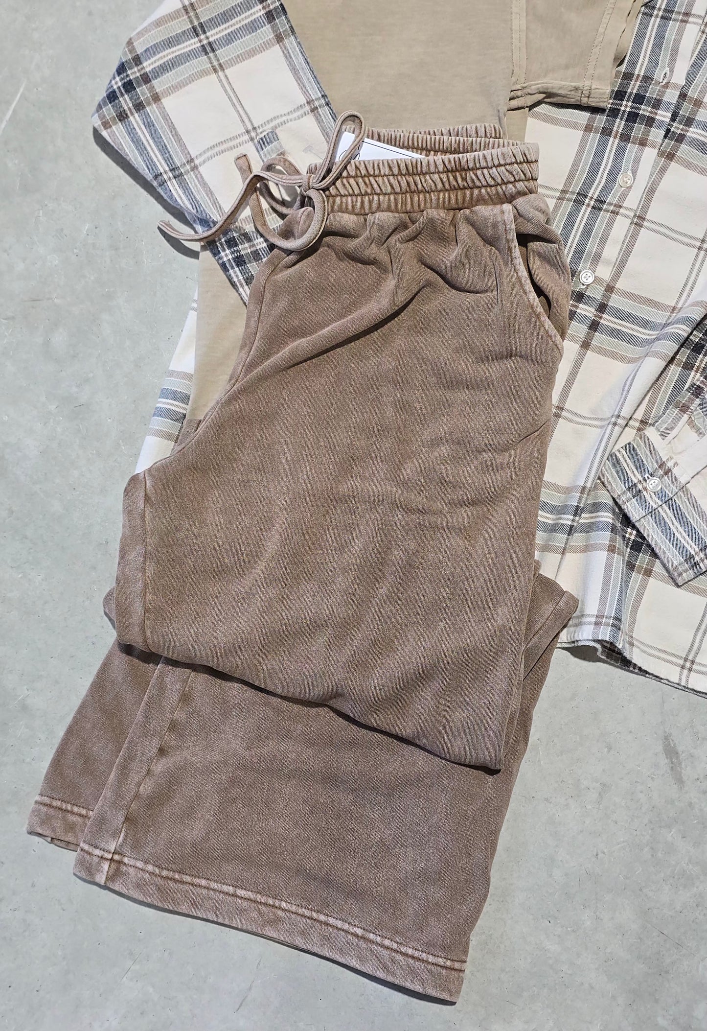Washed Wide Leg Sweatpants