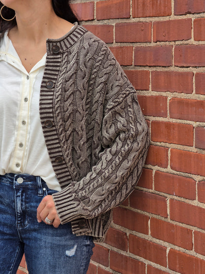 Washed Cable Knit