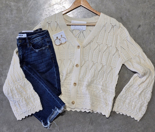 Kari Pointelle Cardigan