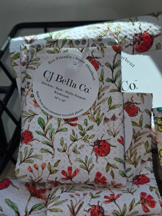 Ladybugs Eco Friendly Washcloth