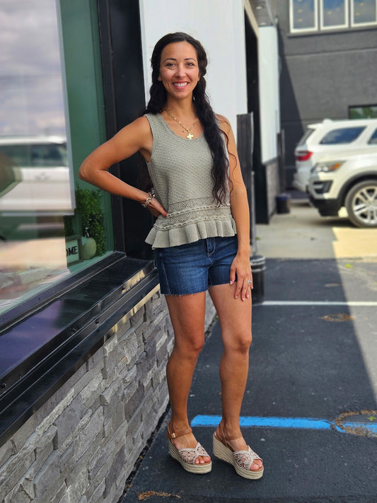 Ruffled Crochet Tank